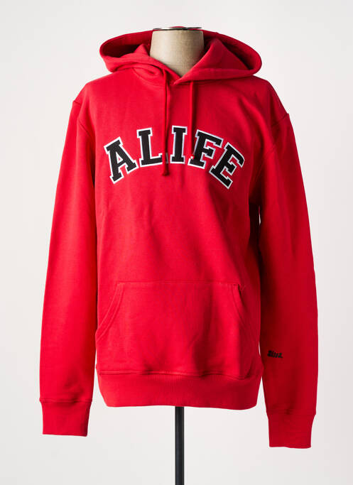 Sweat-shirt à capuche rouge ALIFE pour homme