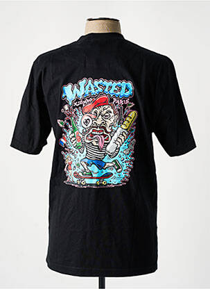 T-shirt coupe droite manches courtes noir WASTED PARIS homme