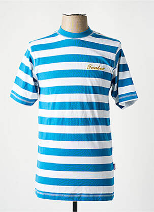 T-shirt broderie manches courtes bleu TEALER homme