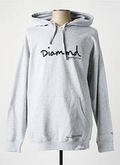 Sweat-shirt à capuche gris DIAMOND pour homme seconde vue