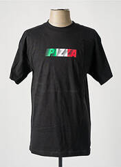 T-shirt noir PIZZA SKATEBOARD pour homme seconde vue