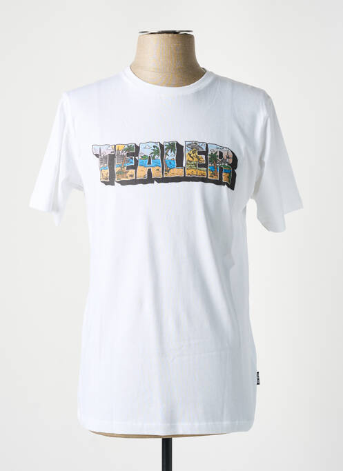 T-shirt coupe droite manches courtes blanc TEALER homme