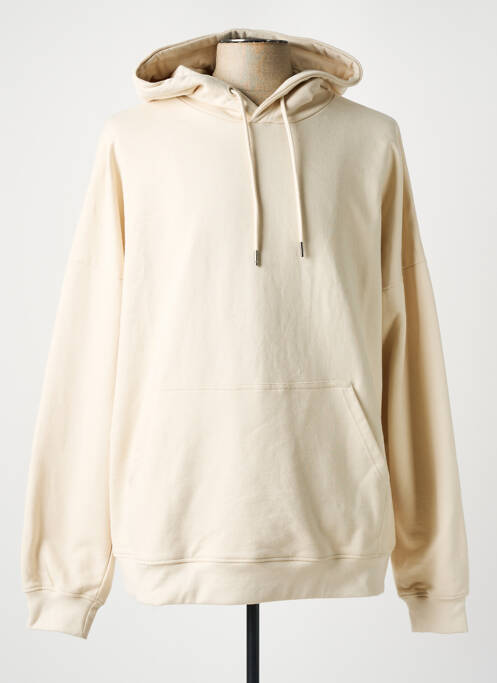 Sweat-shirt à capuche beige TEALER pour homme