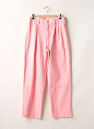 Jean coupe mom tissage brut taille haute rose LAZY OAF femme