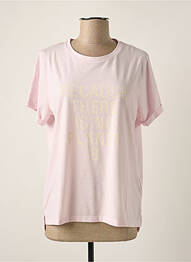 T-shirt coupe droite manches courtes rose ECOALF femme