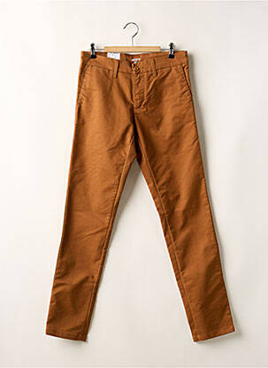 Pantalon chino marron CARHARTT pour homme