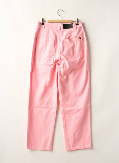 Jean coupe mom tissage brut taille haute rose LAZY OAF femme