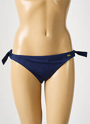 Bas de maillot de bain effet matière satinée bikini bleu BOBO CHOSES femme