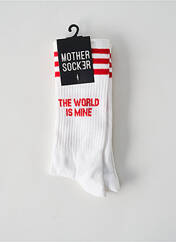 Chaussettes blanc MOTHER SOCKER pour femme seconde vue