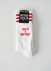 Chaussettes blanc MOTHER SOCKER pour femme seconde vue