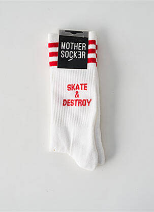 Chaussettes blanc MOTHER SOCKER pour femme