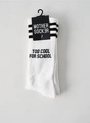 Chaussettes blanc MOTHER SOCKER pour femme seconde vue