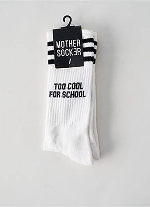 Chaussettes blanc MOTHER SOCKER pour femme