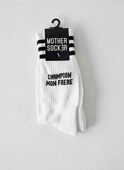 Chaussettes blanc MOTHER SOCKER pour femme seconde vue