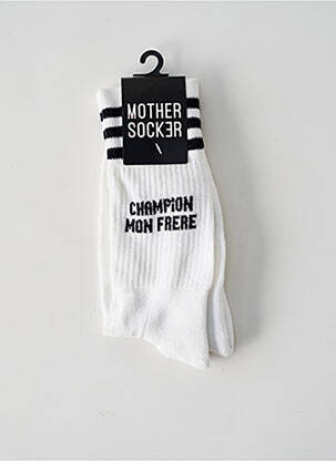 Chaussettes blanc MOTHER SOCKER pour femme