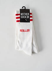 Chaussettes blanc MOTHER SOCKER pour femme seconde vue