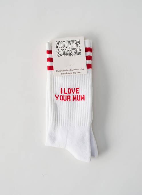 Chaussettes blanc MOTHER SOCKER pour femme