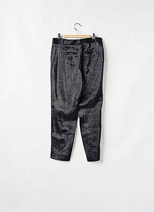 Pantalon droit fermeture zippée sous rabat avec crochet taille normale noir ZARA femme
