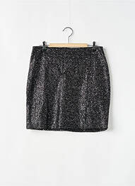 Jupe courte taille haute noir MONOPRIX femme