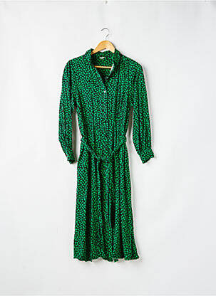 Robe longue manches longues manches longues vert H&M femme