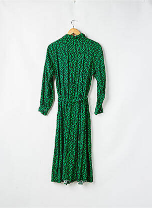 Robe longue manches longues manches longues vert H&M femme