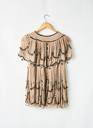Blouse manches courtes manches courtes beige MANOUSH femme