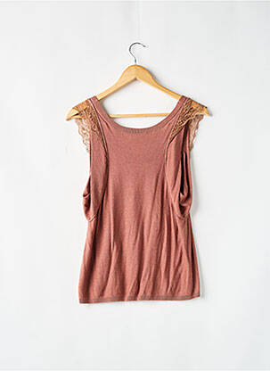 Pull resserrée sur le bas sans manche marron VANESSA BRUNO femme