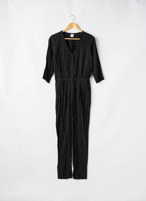Combi-pantalon poches manches 3/4 noir DES PETITS HAUTS femme