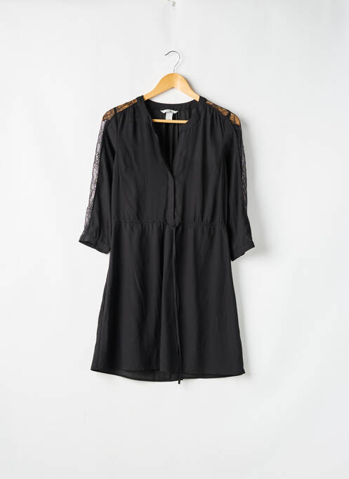 Robe courte manches 3/4 manches 3/4 noir H&M femme