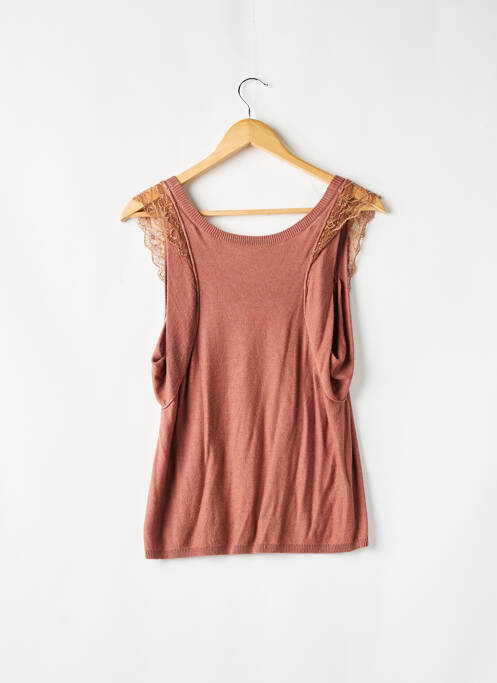 Pull col rond sans manche marron VANESSA BRUNO femme