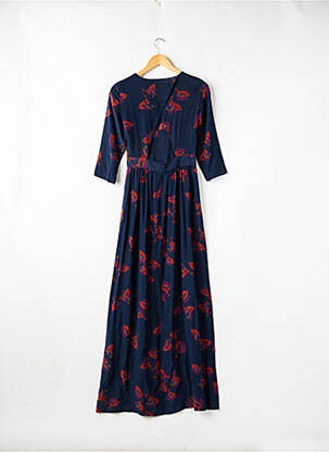 Robe longue imprimé fleurs manches 3/4 bleu BA&SH femme
