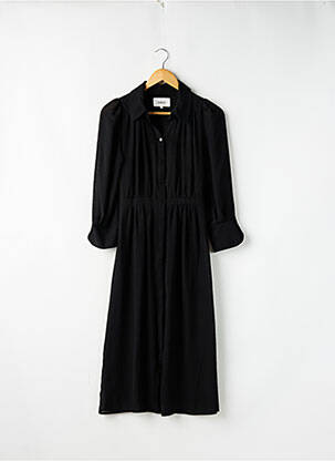 Robe mi-longue manches longues manches longues noir BA&SH femme