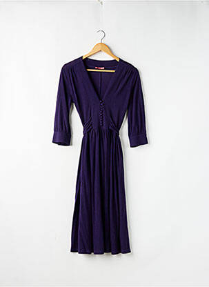 Robe mi-longue manches 3/4 manches 3/4 violet MANOUSH femme