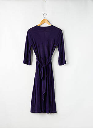 Robe mi-longue manches 3/4 manches 3/4 violet MANOUSH femme