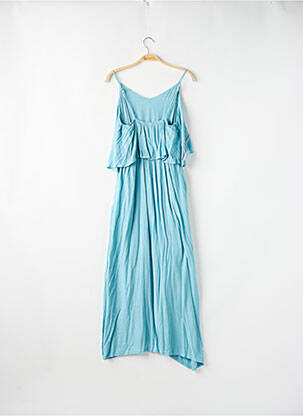 Robe longue manches bretelles ajustables fines bretelles bleu GOLD & SILVER femme