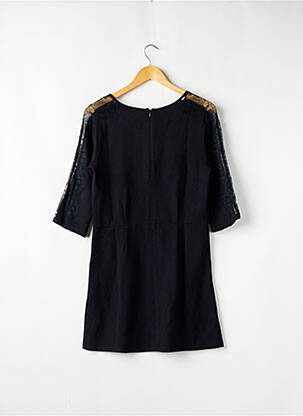 Robe courte coupe fluide manches 3/4 noir SUNCOO femme