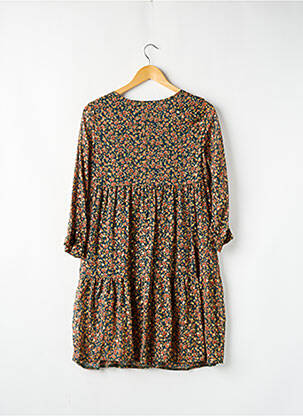 Robe courte manches longues manches longues vert LILI & LALA femme