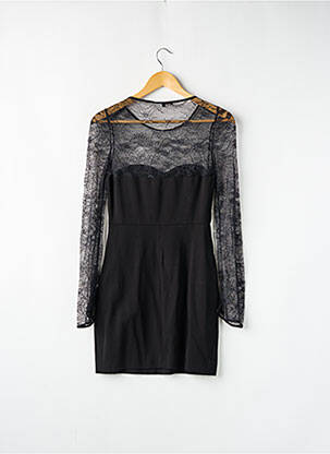 Robe courte manches longues manches longues noir MAJE femme