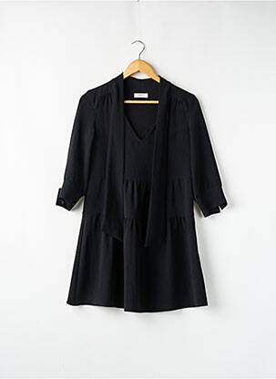 Robe courte manches 3/4 manches 3/4 noir BA&SH femme