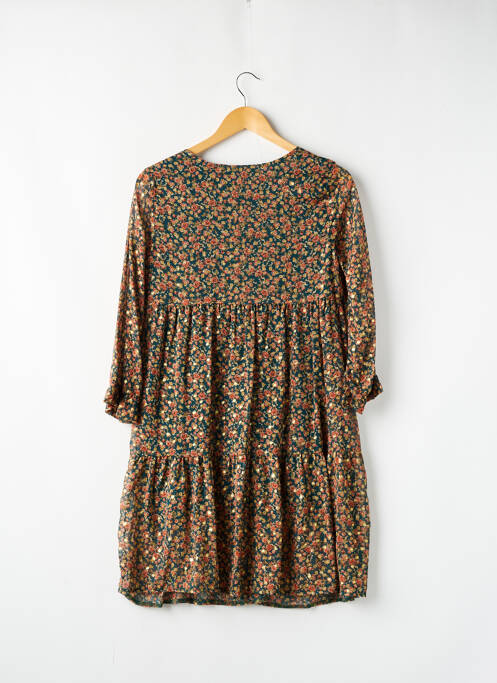 Robe courte manches longues manches longues vert LILI & LALA femme