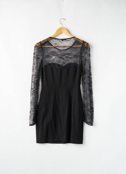 Robe courte manches longues manches longues noir MAJE femme