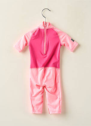 Maillot de bain 1 pièce sérigraphie rose DECATHLON fille