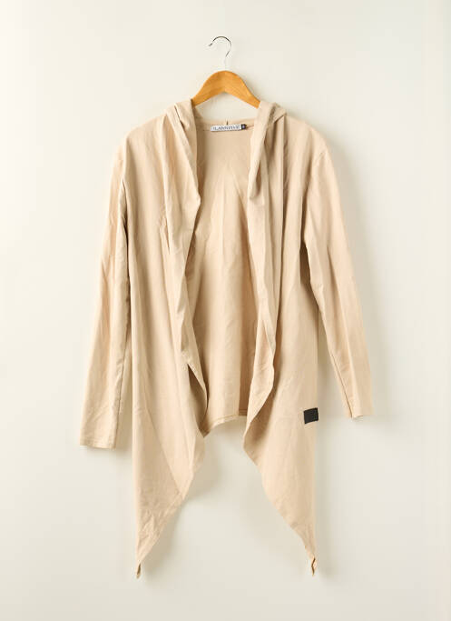 Gilet manches longues manches longues beige ILANN FIVE homme