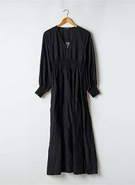 Robe longue manches courtes manches courtes noir ASTRID BLACK LABEL femme