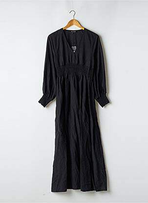 Robe longue manches courtes manches courtes noir ASTRID BLACK LABEL femme