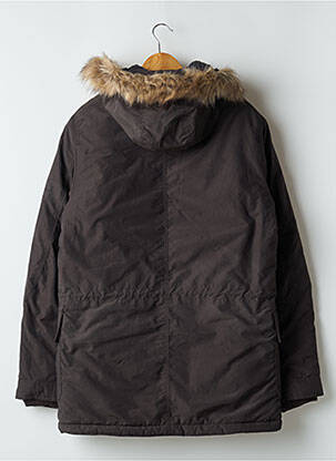 Parka finition intérieure doublure satiné a capuche marron JACK & JONES homme