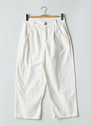 Pantalon 7/8 taille haute taille haute beige JACQUELINE DE YONG femme