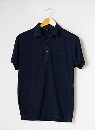Polo coupe droite manches courtes bleu UNIQLO homme