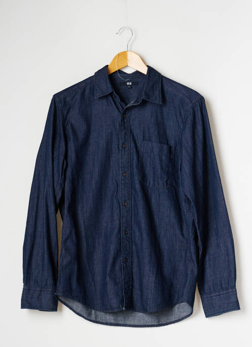 Chemise manches longues bleu fonce UNIQLO pour homme