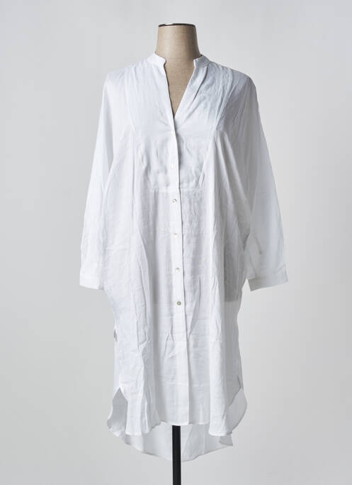 Robe mi-longue blanc MAT. pour femme